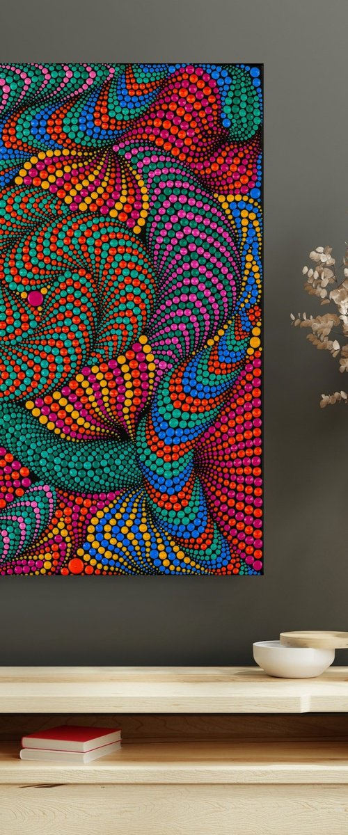 Hypnotic Psychedelic Bloom by Oxana Lazari