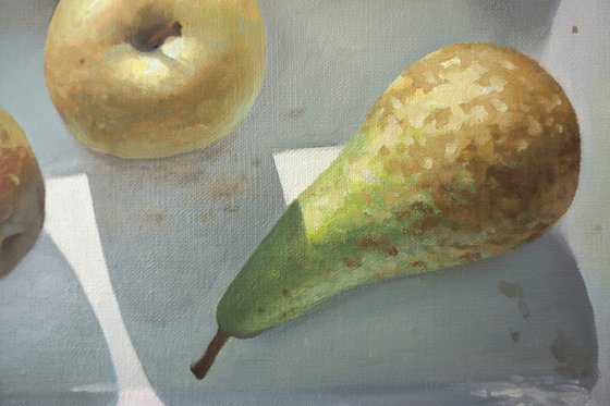 Still life with pears