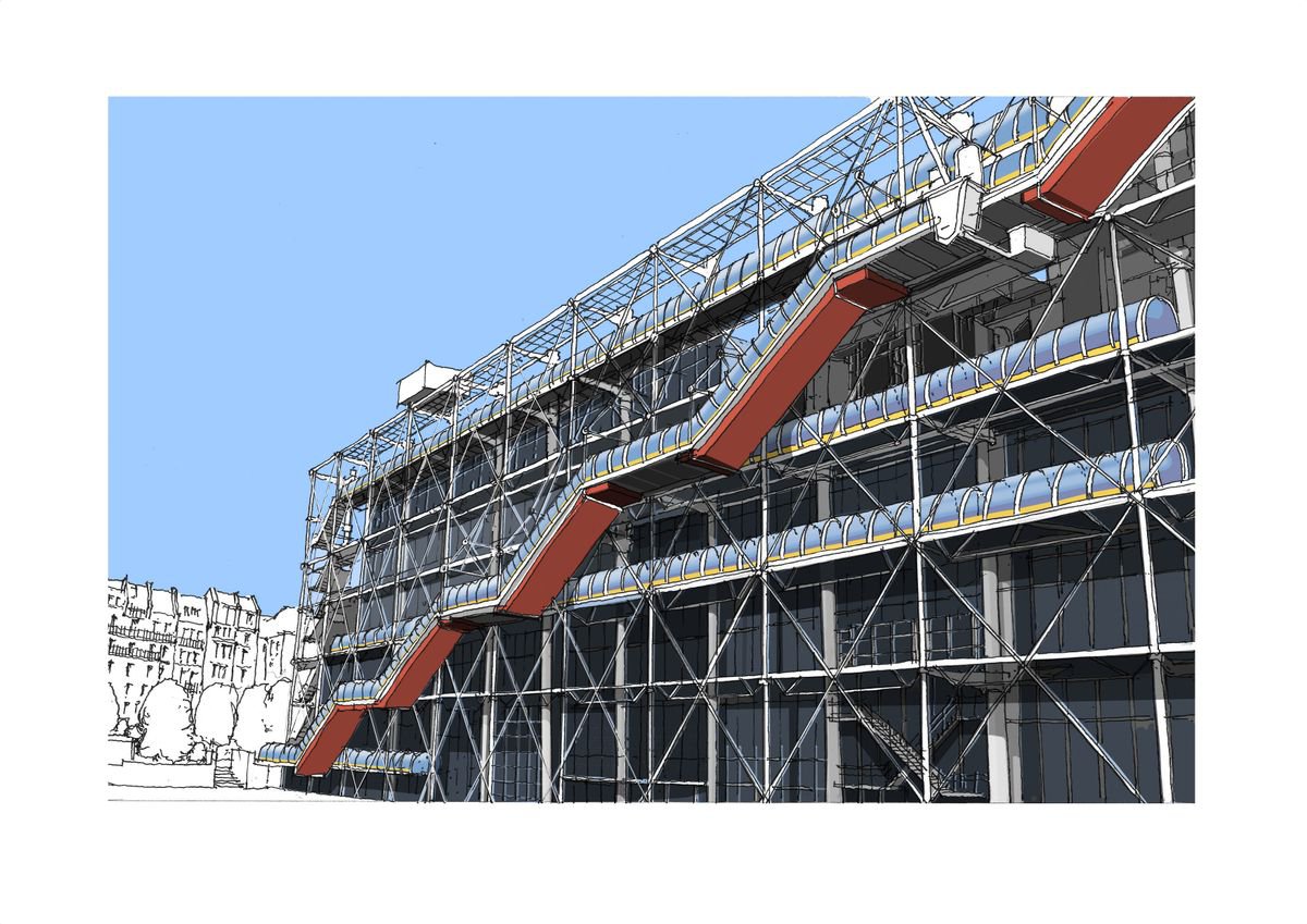 Centre Pompidou 2 by Graham Madigan