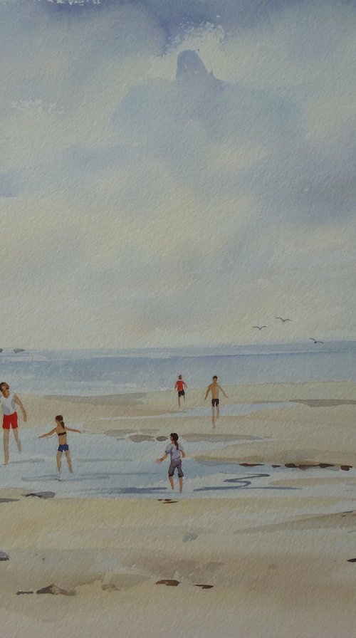 Summer at Portmarnock Beach by Maire Flanagan