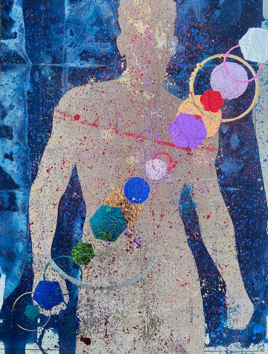 Portrait Collage By Adam Collier Noel, 18 X 24, Lightworker, Original Artwork