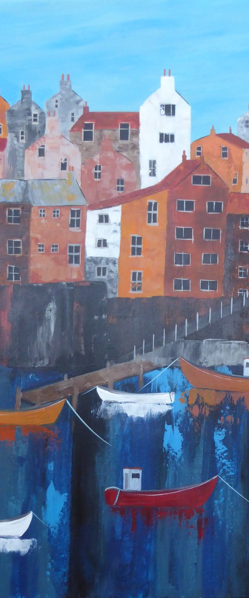 Staithes, colours by Elaine Allender