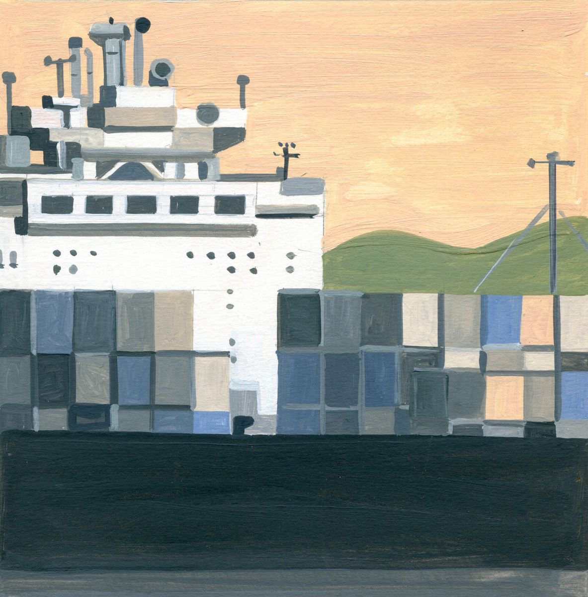 Panama-Boat.06 By Andre Baldet, 16 X 16, Artwork For Sale On Artfinder