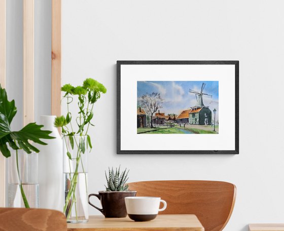 Windmill at Zaanse Schans, Netherlands