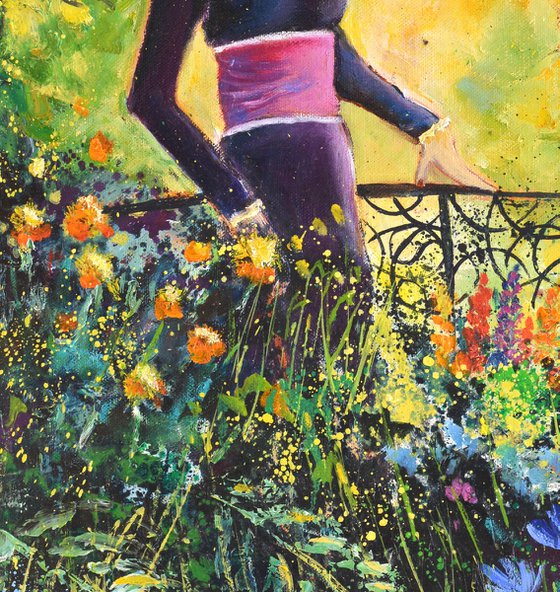 Walking in the garden