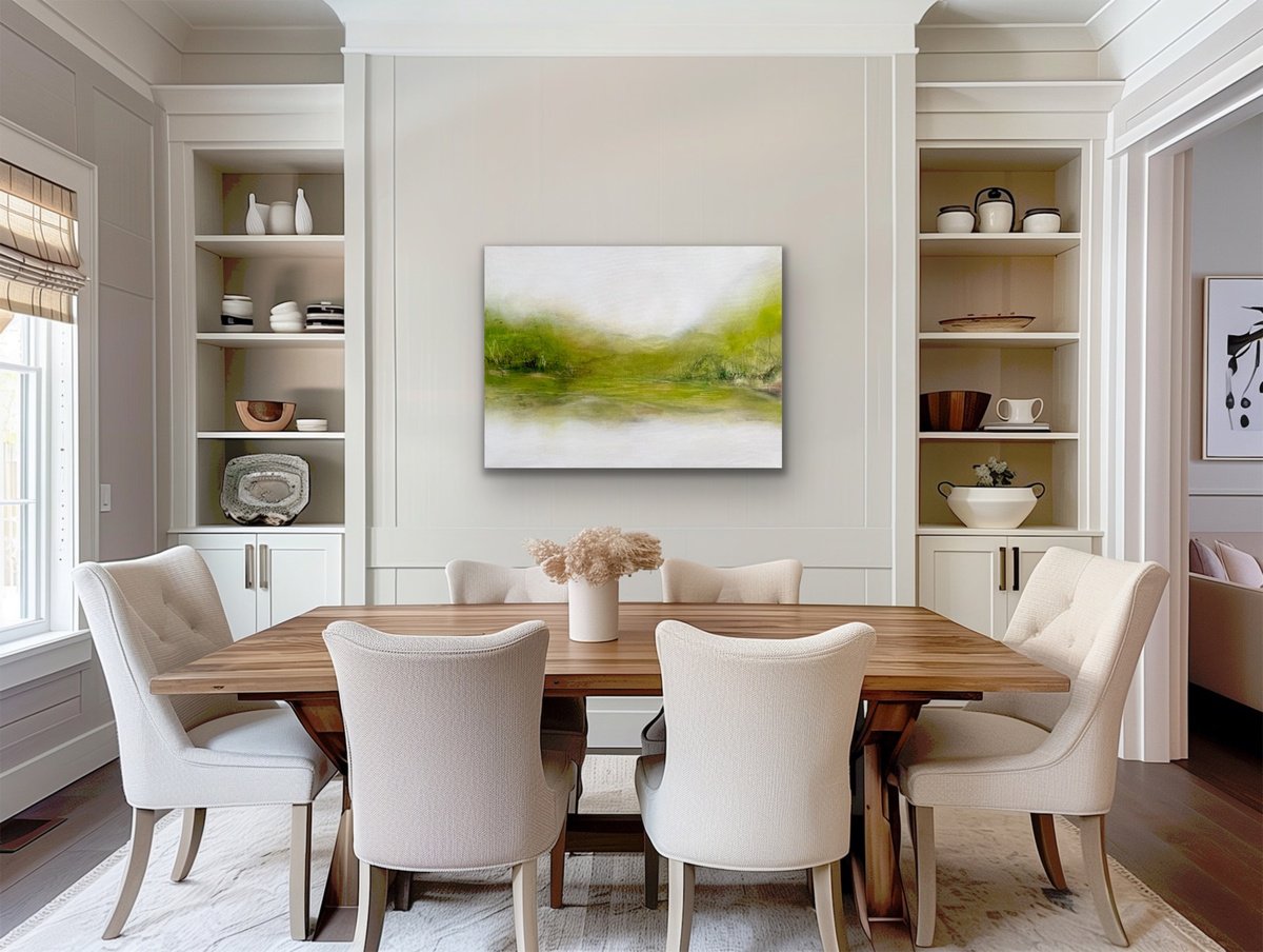 Expressive Landscape Acrylic Painting By Kirsten Schankweiler, 31 X 24", Dancing In The Country No. 15, Original Artwork