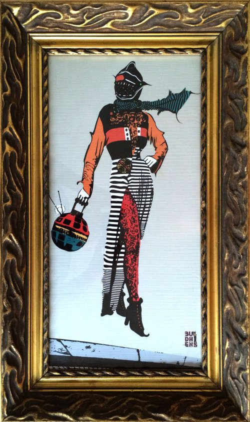 SOLDIER WOMAN by BUDHENS STENCIL ART