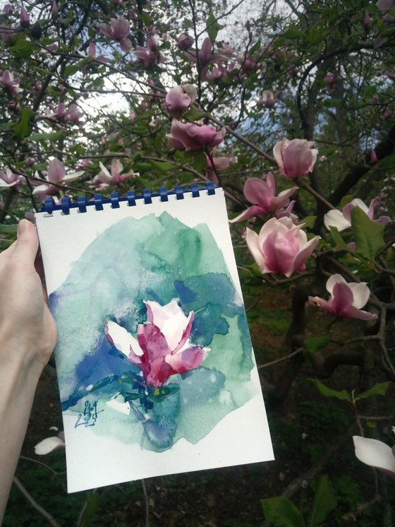 Spring air is softly green
