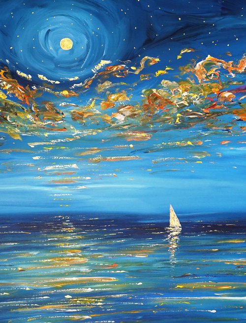 Romantic Night Sailing C 1 by Peter Nottrott