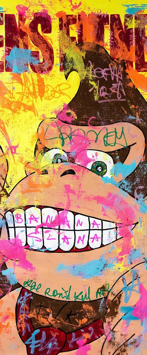 Push Harder ft Donkey Kong Fitness Magazine by Carlos Pun Art