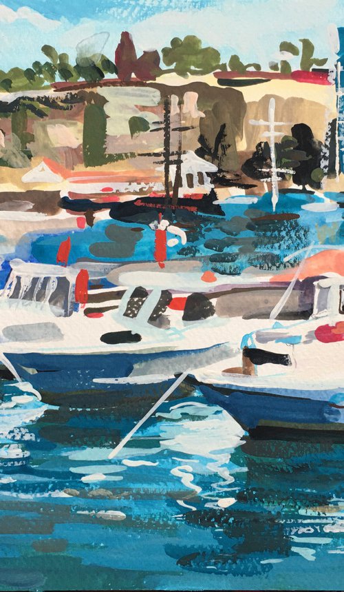Boats in Antalya by Ole Karako