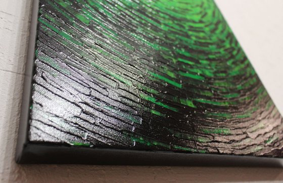 Fragmented green burst