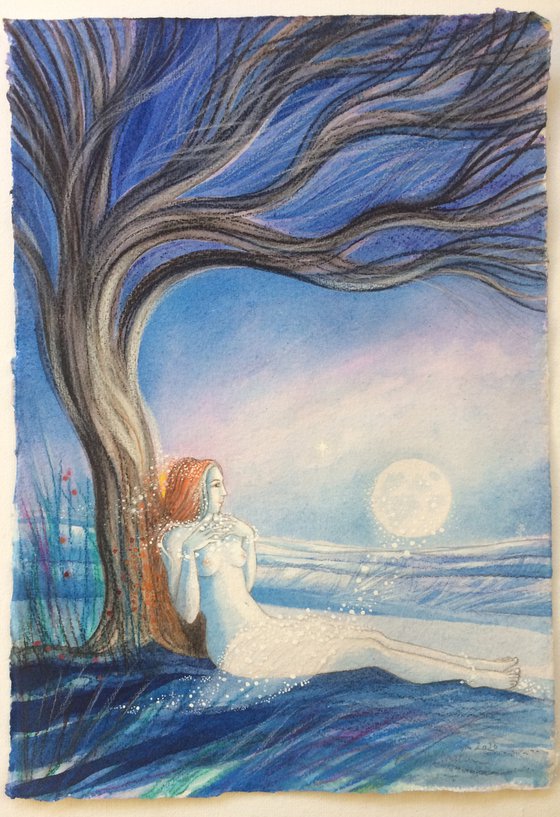 Tree, Woman, Moon and Venus