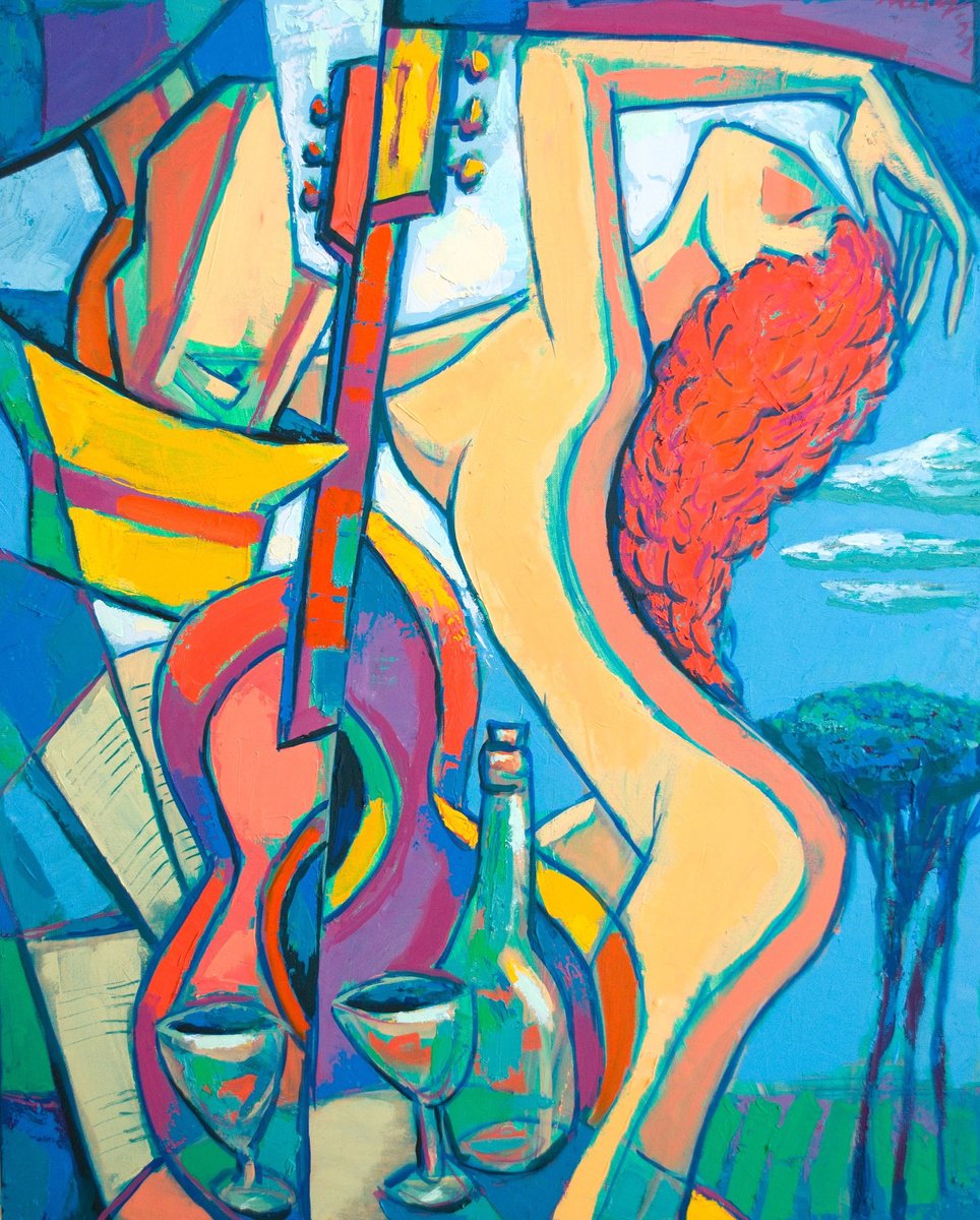 Expressive Portrait Oil Painting By Rumen Sazdov, 31 X 39", You Are Beautiful, Its True, Original Artwork