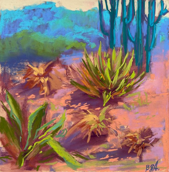 African landscape. Aloe