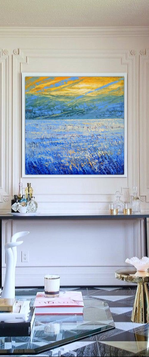 Blue Field II 90x90cm by Tigran Mamikonyan