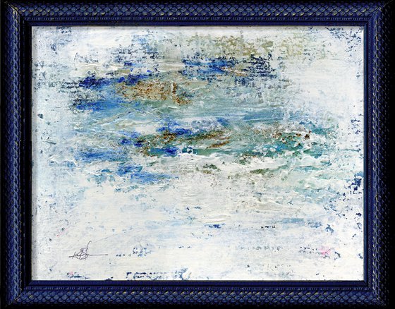 Winterfell 2 - Framed textured Abstract Painting by Kathy Morton Stanion