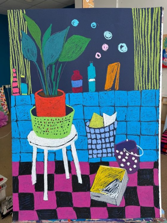 Morning Joy in Blue Tiles