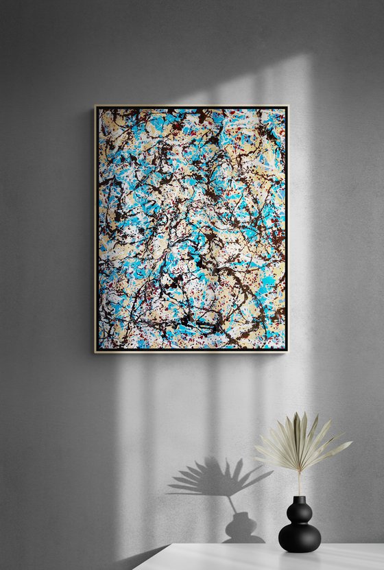 Etendi N-3. 90x70cm. Multiple orientations abstract painting