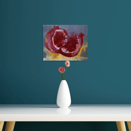 Pomegranate still life
