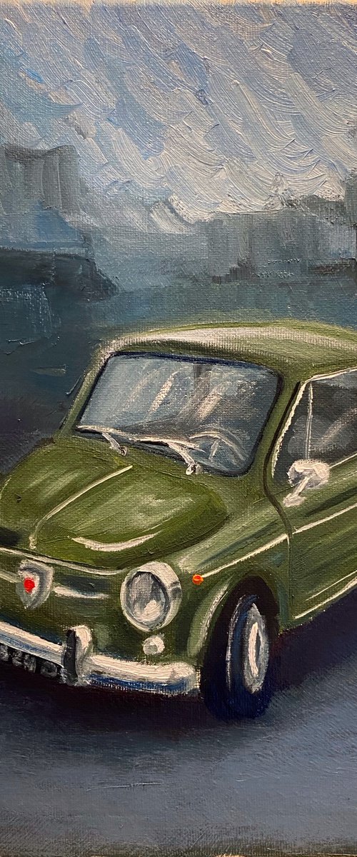 Green retro Fiat 600 by Dmitry Fedorov