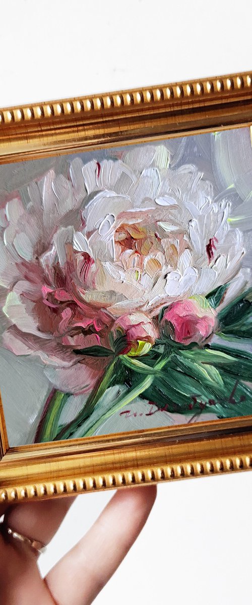 Peony flower by Nataly Derevyanko