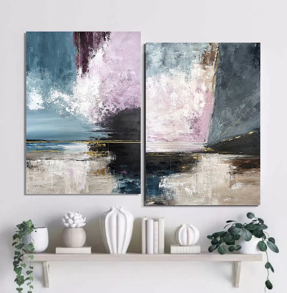 Golden Light Division Diptych