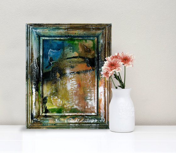 Hidden Voices 11  - Framed Abstract Painting  by Kathy Morton Stanion