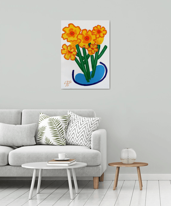 Bouquet  / ORIGINAL ACRYLIC PAINTING