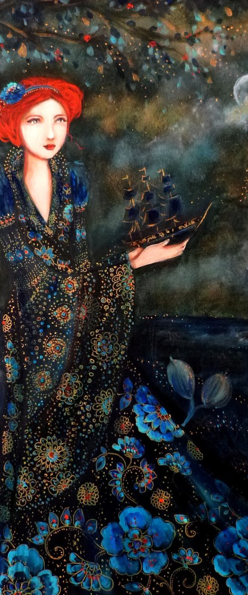 At the end of the world 46 x 55 cm. by Loetitia Pillault