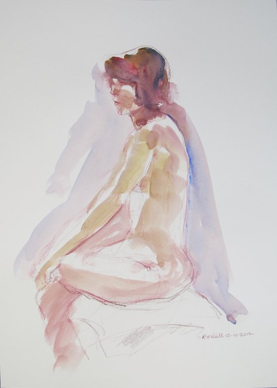 Seated female nude