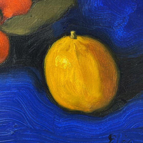 Still life with lemons and tangerines