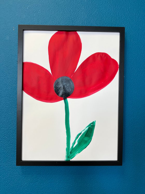 Bold Red Flower Painting