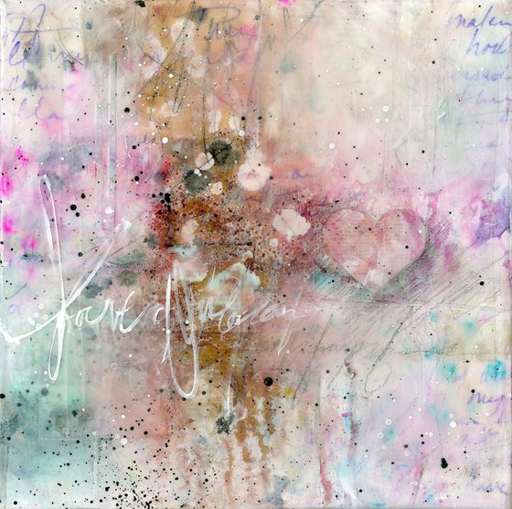 My Heart & Soul Speaks - Mixed media abstract art by Kathy Morton Stanion