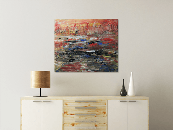 Untitled Abstract 75x90cm Painting