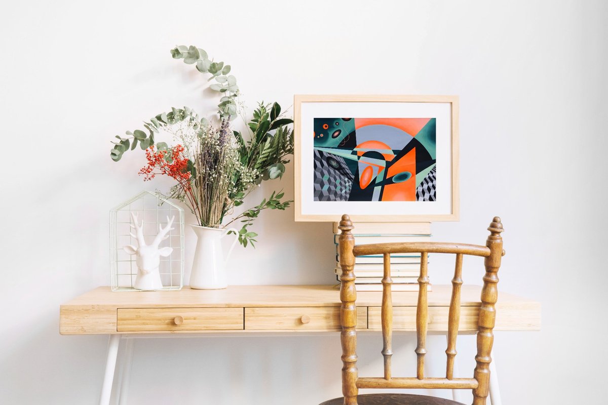 Abstract Acrylic Painting By Tetiana Borys, 24 X 16", Soft Indecision, Original Artwork