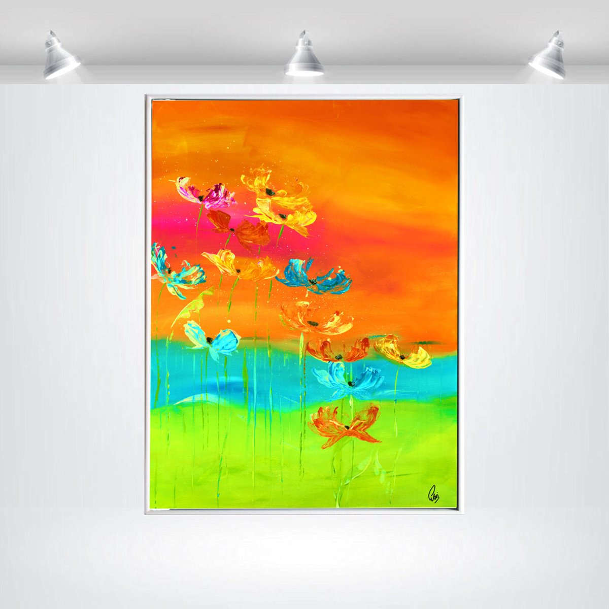  Blossoms At Sunset By Edelgard Schroer, 25 X 33, Artwork For Sale On Artfinder