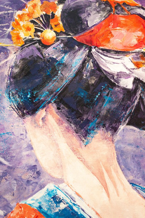 Woman in a kimono