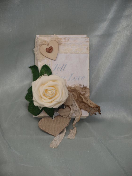 Book Of Love 4 - Mixed Media Altered Book Sculpture by Kathy Morton Stanion