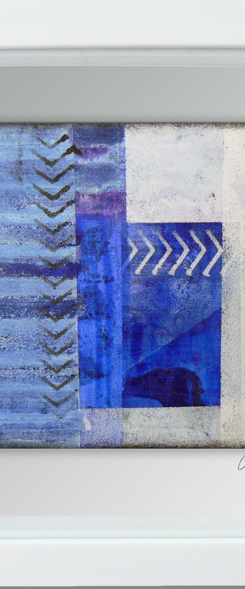 Framed ready to hang original abstract  - Cahier #14 by Carolynne Coulson