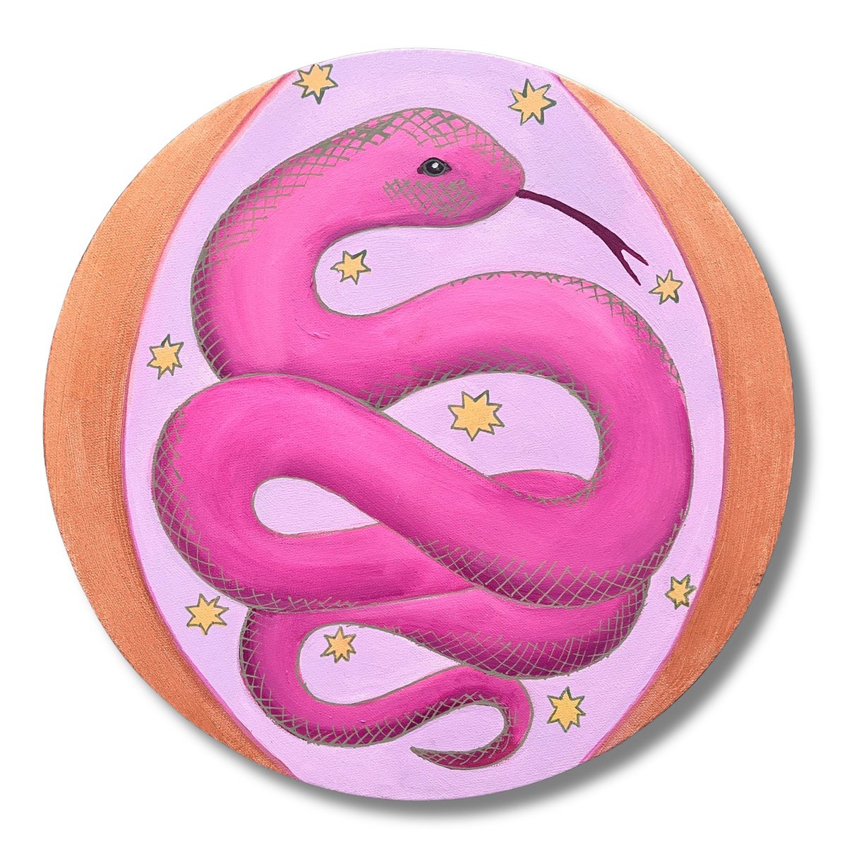 Surrealistic Animal Acrylic Painting By Daria Borisova, 12 X 12, Inner Space, Original Artwork