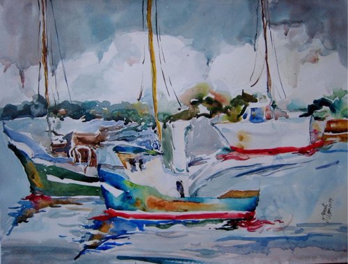 Lisbon Boats by Jelena Djokic