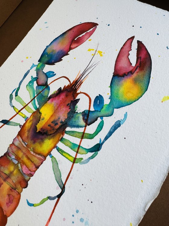 Original Watercolour Lobster