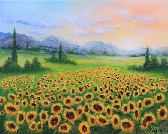 Sunflowers field