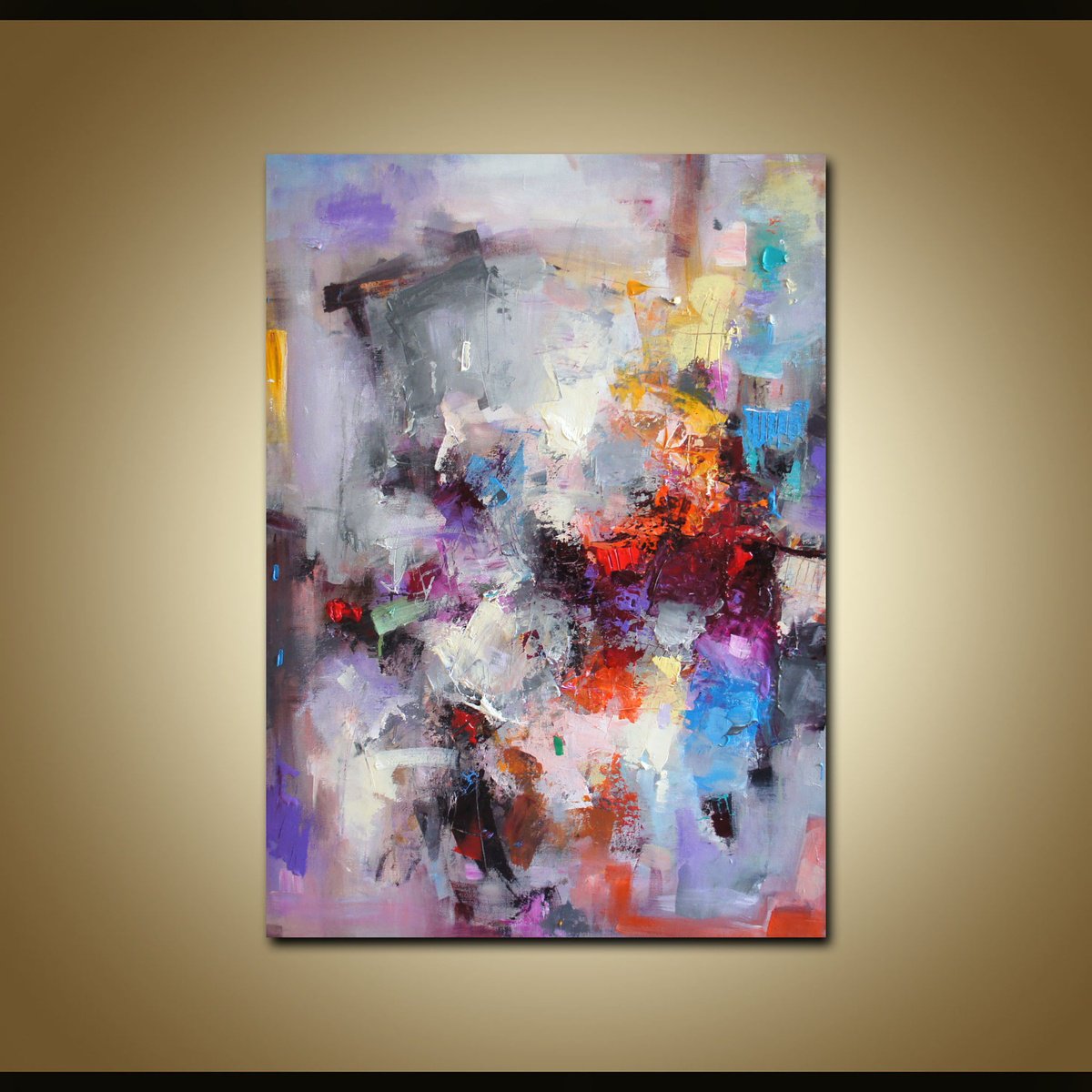 Expressive Landscape Oil Painting By Stanislav Lazarov, 20 X 28", A City From The Past, Original Artwork