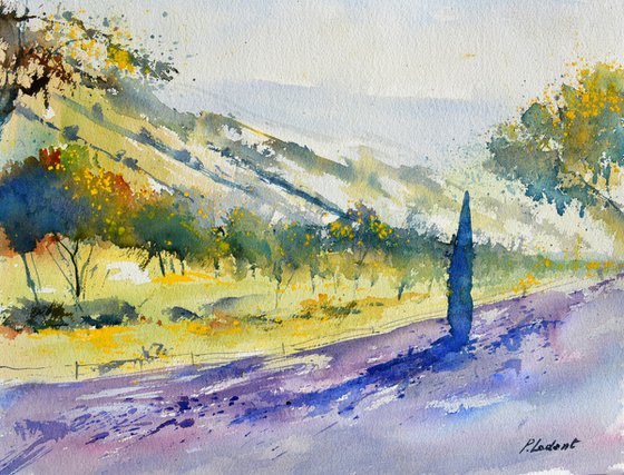 In tuscany -watercolor