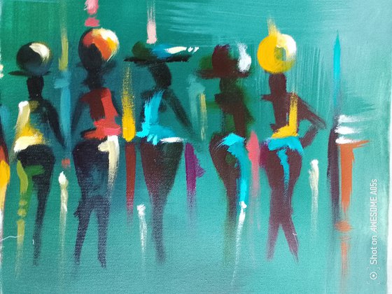 It’s a Happy Day, African women artwork