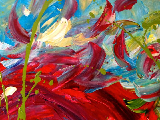 Swirling Abstract Red Rose