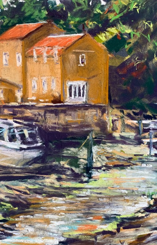 Afternoon Light on the Beck, Staithes by Andrew Moodie