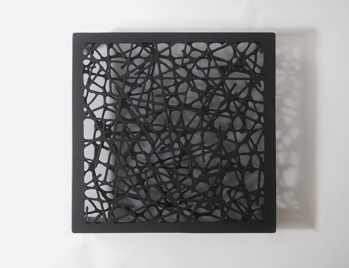 Organic Abstract Sculpture By Tracy Nicholls, 16 X 16", Fragile Lace Series Iii, Original Artwork
